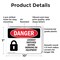 Signmission Lockout Switches Before Working On Equipment Danger Sign, Plastic, 10in W x 7in L, 2PK OS-2PACK-DS-P-710-L-1435 - alternate 4